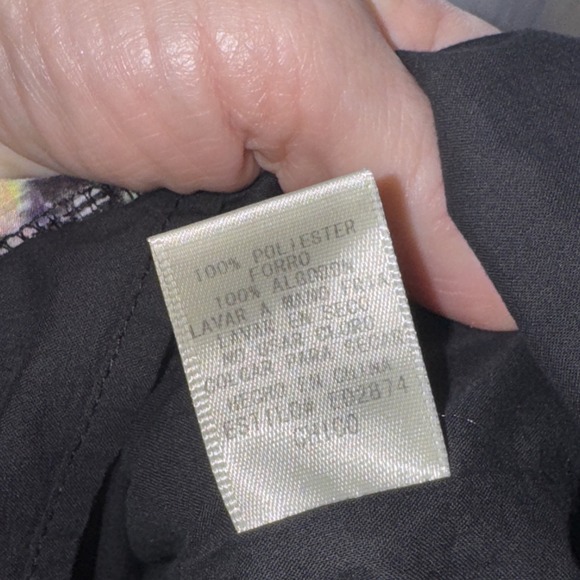 Everly Watercolor Sleeveless Lined Sheath Back Cutout Dress Small boho a-line - Picture 7 of 7